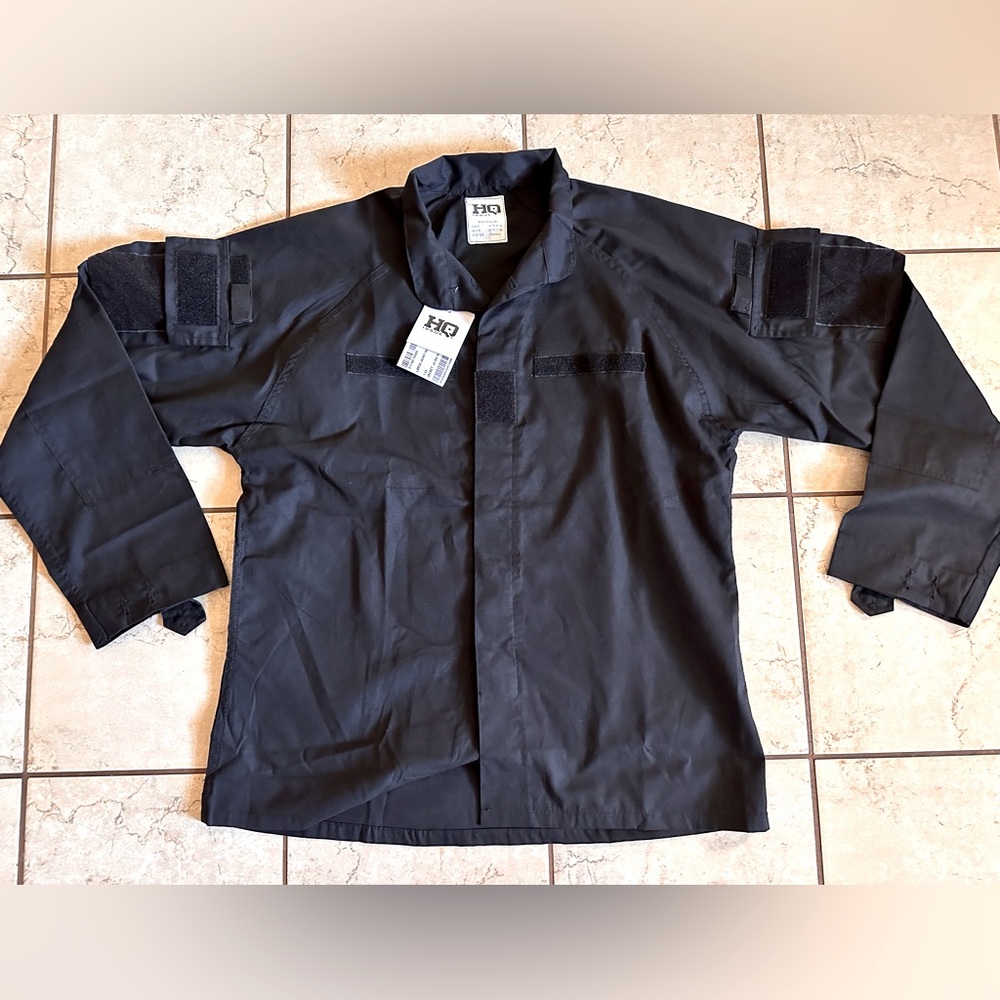 Black, large HQ issue Military Style Jacket
